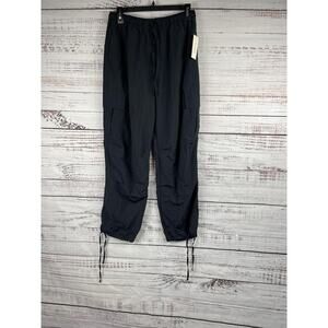 No Comment Pants Men's Large Nylon Cargo Drawstring Jogger Outdoor Lightweight